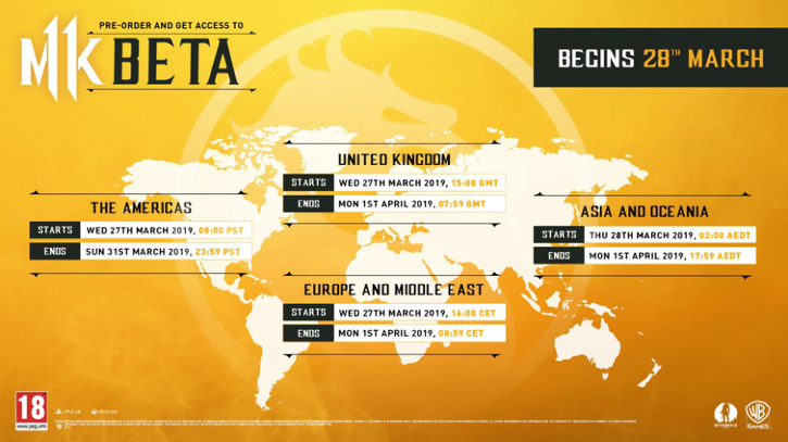 Объявлено расписание закрытого бета-теста Mortal Kombat 11 на PlayStation 4 и Xbox One